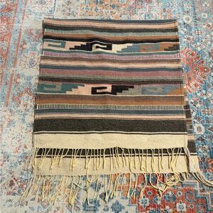 Southwest woven wool runner rug